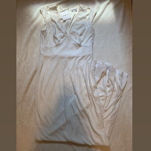 Calvin Klein White/Silver Maxi Dress